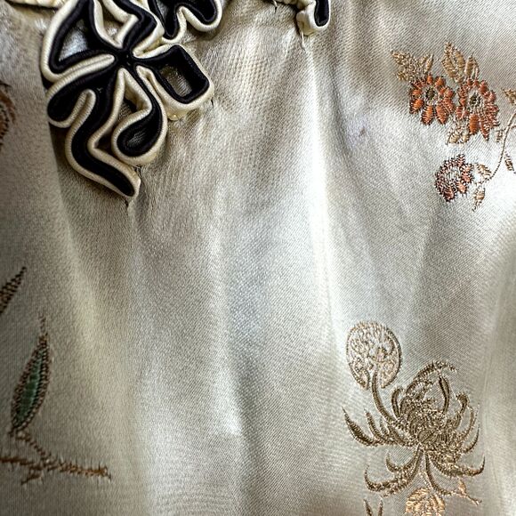 Vintage 1960s Solz Squirrel Cheongsam Floral Brocade Kimono Robe Geisha Dress 36 - Picture 4 of 16